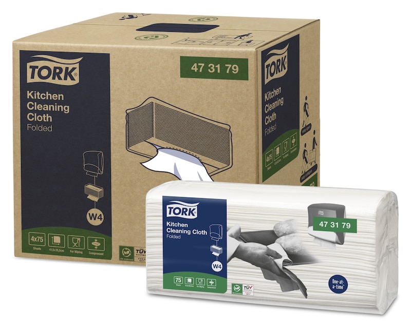 TORK KITCHEN CLEANING CLOTH FOLDED W4 #473179
