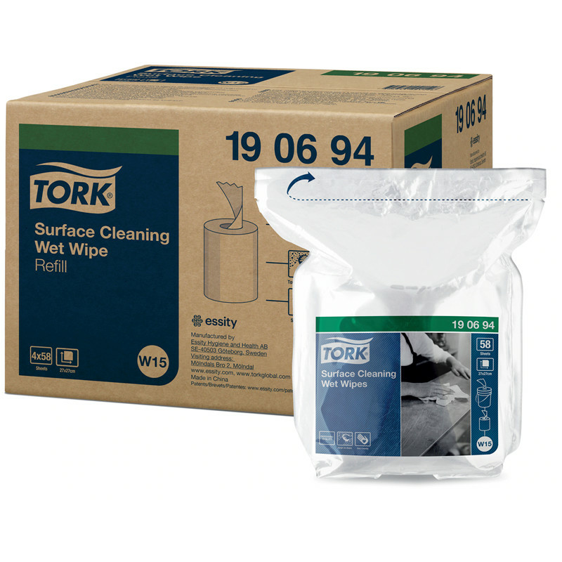 TORK PREM WET WIPE SURFACE CLEAN. (4 SZT)#190694