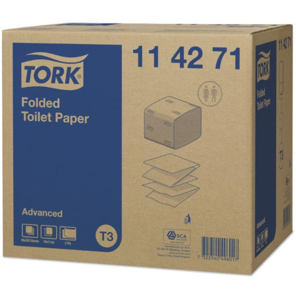 TORK ADV TOILET PAPER FOLDED (36 BIND) #114271