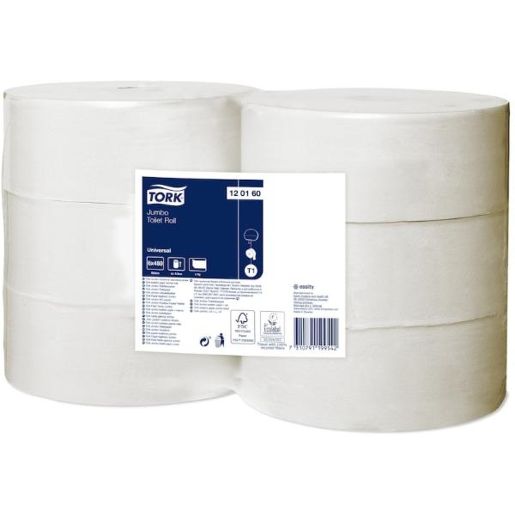 TORK UNIV TOILET PAP. JUMBO ROLL (6ROL) #120160