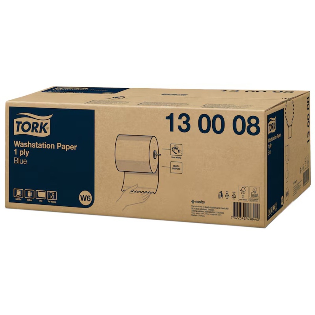TORK WASHSTATION PAPER BLUE (6ROL) #130008